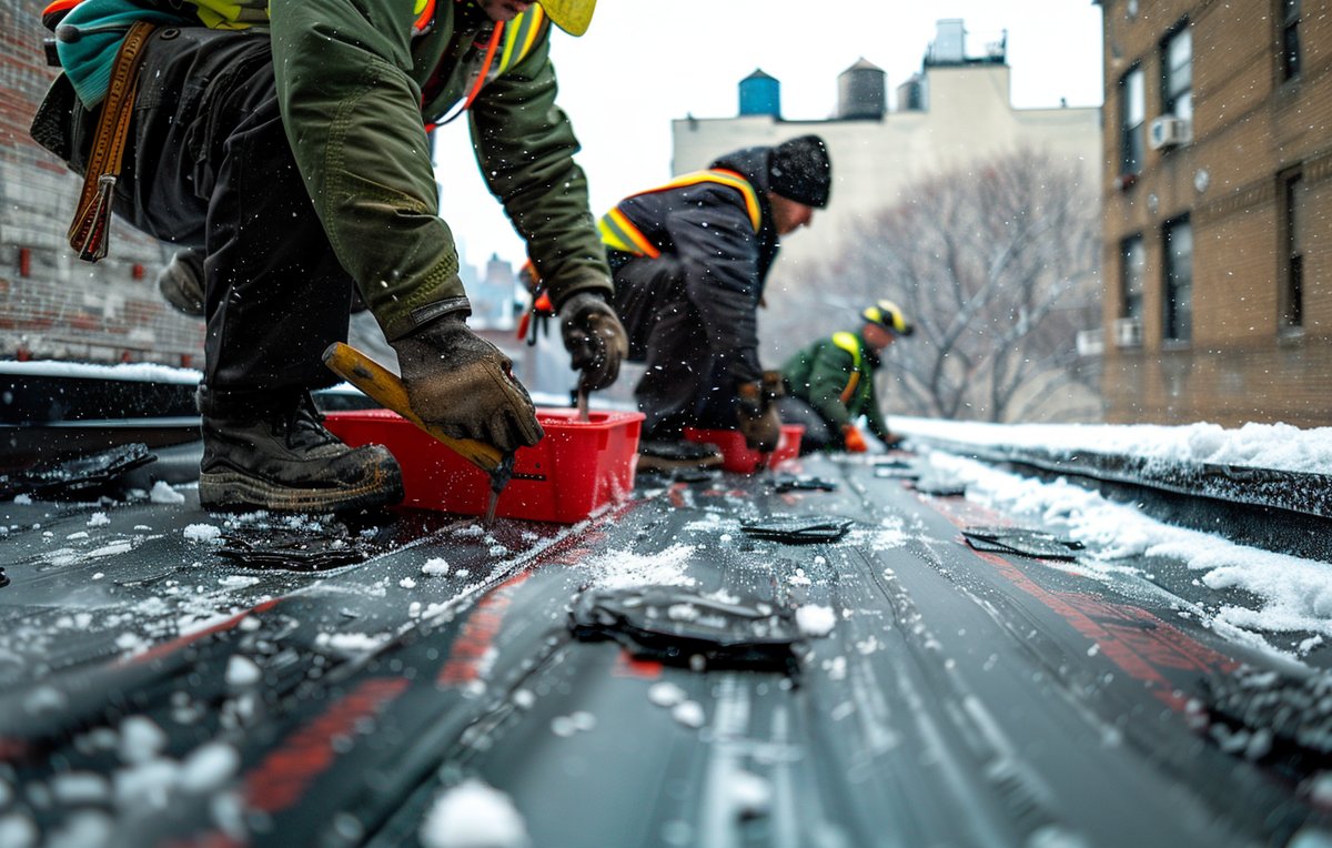 Wet insulation exposed beneath an EPDM membrane