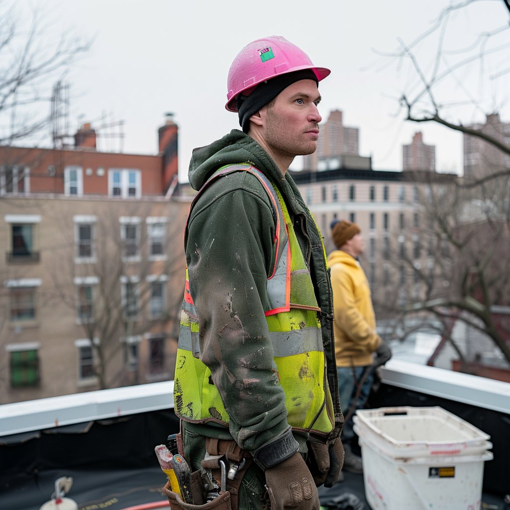Close-up of new roofing laid on a Brooklyn home after a financed replacement